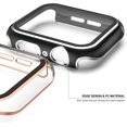 thumbnail image 3 of 17 Pack Compatible Apple Watch Case with Tempered Glass Screen Protector,Edge Full Coverage Hard PC Cover（Black Rose+White Rose，44mm）, 3 of 7