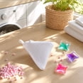 thumbnail image 6 of Triangle Mesh Laundry Bag,Reusable Wash Bag with Zipper | Scent Beads Laundry Pod Dissolution Protection Bags for Laundry Room,Washing Machine,White, 6 of 7