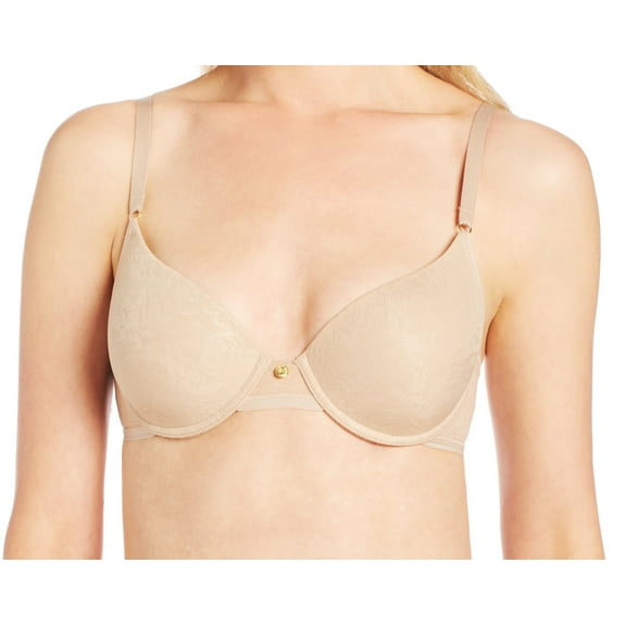 Natori NEW Beige Womens Size 36 B Hook And Eye Jacquard Balconettes Bra