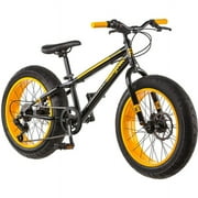 20" Mongoose Massif Boys' Fat Tire Mountain Bike, Black/Yellow