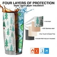 thumbnail image 7 of 20oz Tumblers Green Christmas Tree Pattern Stainless Steel Vacuum Insulated Double Wall Travel Tumbler Cups Mug with Lid and Straw,Cleaning Brush for Cold & Hot Drinks, 7 of 7