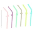 thumbnail image 5 of Melii Baby, Silicone Straws 6 Piece Set with Cleaning Brush, Multi-color, 5 of 8