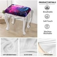 thumbnail image 4 of Xoenoiee Purple Galaxy Print Bar Stool Covers Rectangle Stretch Barstool Seat Covers Bar Stool Chair Cover Rectangle Removable Bench Seat Protector, 2 Pack, 4 of 6