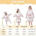 thumbnail image 3 of Wearable Blanket with Sleeves and Pocket Oversized Hooded Sweatshirt 3-14 YR Cute Birthday Cake L, 3 of 7