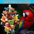 thumbnail image 3 of juguetes para loros para pájaros grandes, loros grises africanos de madera con pimienta natural, guacamayos, cacatúas, juguetes para masticar loros amazónicos, juguetes colgantes de aviario, 3 of 5