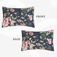 thumbnail image 4 of Bingfone Vintage Floral Standard Size Pillowcase, Long Staple Pure Cotton Envelope Closure Pillow Cover,16"X24", 4 of 9
