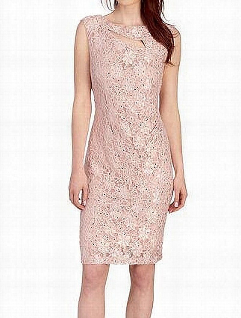 connected sequin lace gown