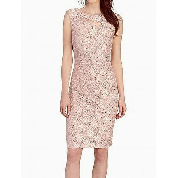 connected sequin lace gown