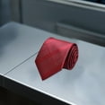 thumbnail image 2 of Red Mens Solid Color High-Grade Polyester Filament Handmade Necktie For Business And Daily Wear Professional Workwear Accessory Available In Red Color Free Size Width 3.15 Inch Length 57.0, 2 of 4