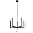 thumbnail image 3 of Tayon 24 in. 5-Light Indoor Satin Black Finish Chandelier with Light Kit, 3 of 3
