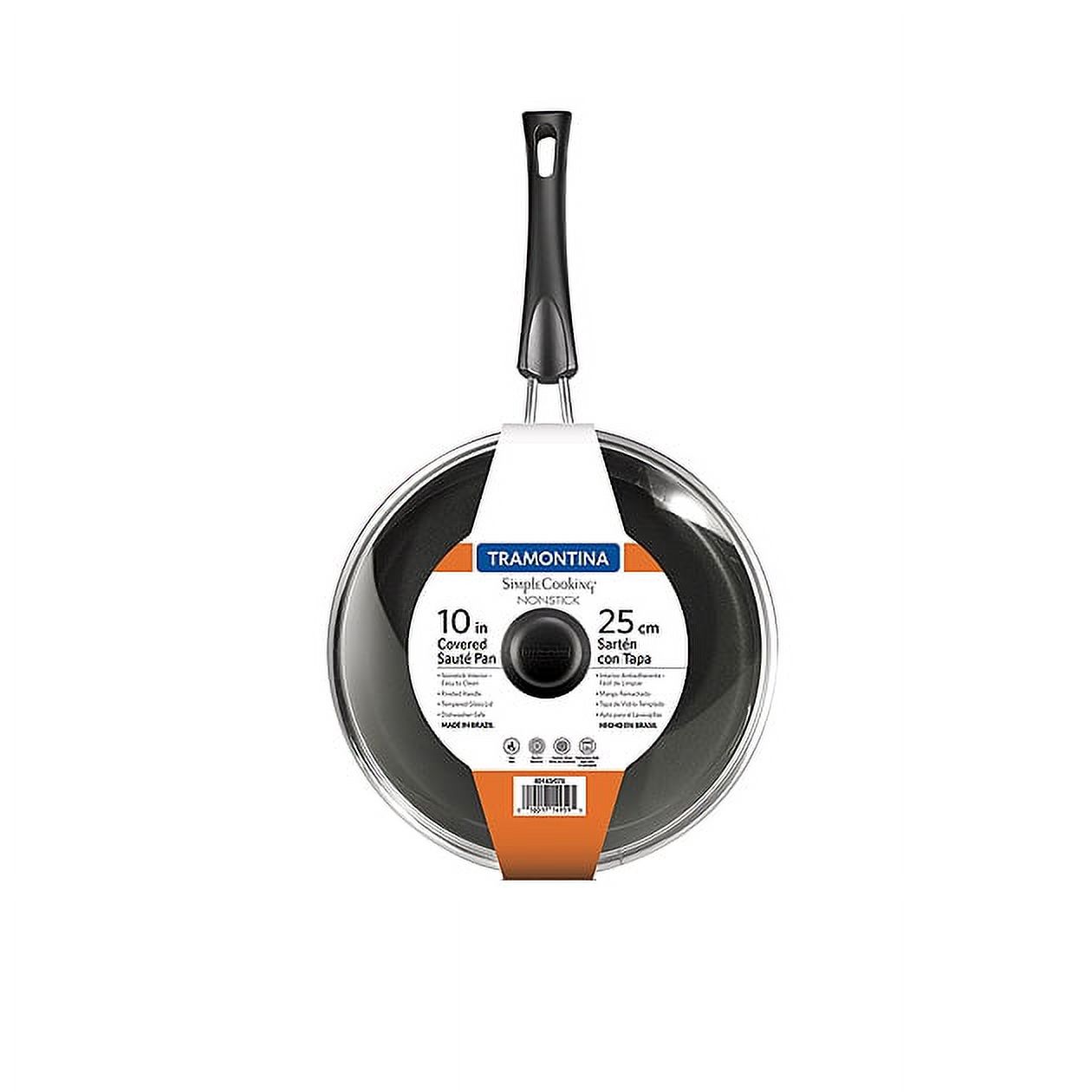 Tramontina 10-Inch Non-Stick Covered Deep Saute Pan, Champagne photo 3