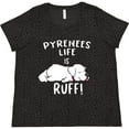 thumbnail image 3 of Inktastic Pyrenees Life is Ruff Great Pyrenees Women's Plus Size T-Shirt, 3 of 5