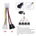 thumbnail image 3 of 2 uds Molex de 4 pines a conector adaptador de Cable de alimentación de ventilador de 3 pines 12v * 2 / 5v * 2 Hugtrwg Nuevos Originales, 3 of 6