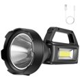 thumbnail image 1 of Super Bright Handheld Flashlight Solar Powered Rechargeable Flashlight Waterproof Searchlight For Fishing Hiking Camping, 1 of 8