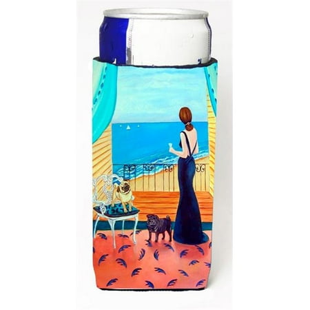 

Lady With Her Pug Michelob Ultra bottle sleeves For Slim Cans - 12 oz.