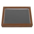 thumbnail image 1 of SOPOTUTU Badge Display Case with Clear Window Large Capacity Wood Grain Pin Storage Box for Home, 1 of 8