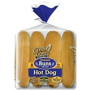 New England 6 inch Split-Top Bread Cut Buns for Hot Dogs - 24 Count ...