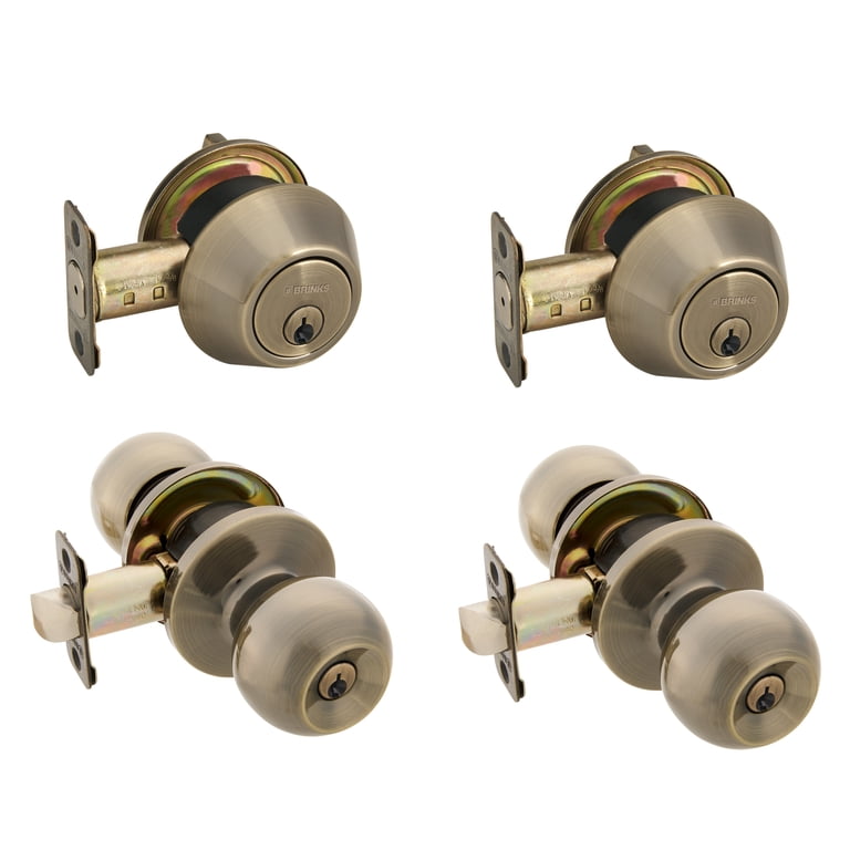 Brinks 2102-105 Tulip Style Keyed Alike Door Knob And Deadbolt Combo...