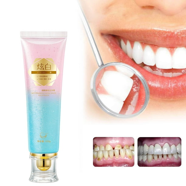 Pasta de dientes blanqueadora, limpieza, aliento fresco, dientes brillantes, pasta de dientes de melocotón, 100 g, pasta de dientes para aliento fresco