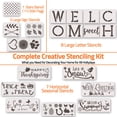 thumbnail image 3 of Juego de plantillas Ulpo Crafts Welcome Home, 26 piezas, para pintura sobre madera, 3 of 9