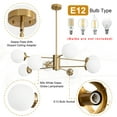 thumbnail image 5 of Deyidn Modern chandelier gold for living room & dining room 8 light, 5 of 5