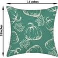 thumbnail image 2 of Fall Pillow Covers 18x18 Aqua Teal Cream Pumpkin Decor Throw Pillows Case for Couch Maple Leaves Autumn Harvest Thanksgiving Farmhouse Outdoor Decorative Cushion Cases for Sofa Bed Set of 2, 2 of 6