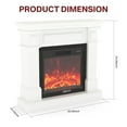 thumbnail image 4 of FODINGHILL 35" Electric Fireplace with Mantel,Freestanding Fireplace Heater,Adjustable 3D Flame,Remote Control,1500W,White, 4 of 10