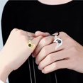 thumbnail image 4 of Magnetic Necklaces 100 Languages I Dating Prop Craftsmanship Love You Projection Couples Necklace Matching Necklace for Couples Best Friend Necklaces Type 2, 4 of 9