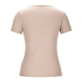 thumbnail image 6 of asdoklhq Womens Plus Size Tops,Women Casual T-shirt Solid Short Sleeve V-Neck Pullover Blouse Tops, 6 of 9