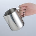 thumbnail image 1 of Jarra de leche de acero inoxidable, jarra de leche de café a mano alzada de 600 ml, jarra de leche con marca de medida, jarras de leche para la creación de café expreso barista capuchino, 1 of 5