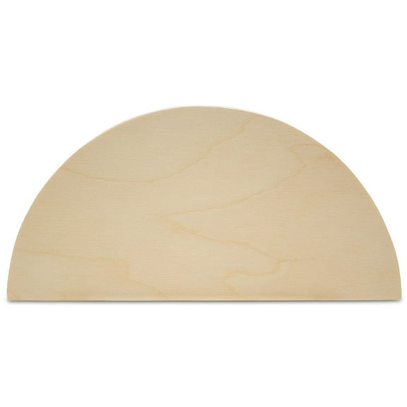 Half Circle Cutouts 24 inch, pack of 2 Semicircle Wooden Cutouts for Crafts, Wood Signs & Unfinished Wood Door Hangers, by Woodpeckers