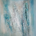 thumbnail image 2 of Hinz 12x12 White Modern Wood Framed Museum Art Print Titled - Teal Triptych C, 2 of 4