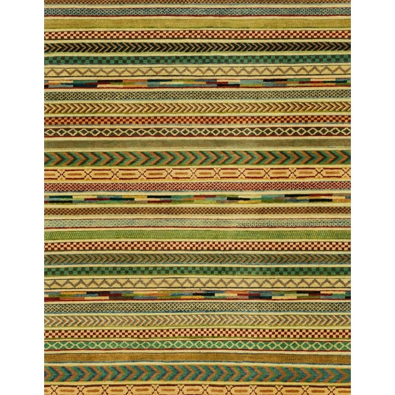 Ahgly Company Machine Washable Indoor Rectangle Abstract Orange G Area Rugs, 4' x 6'