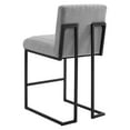 thumbnail image 6 of Tufted Counter Stool Chair, Fabric, Metal Steel, Light Grey Gray, Modern Contemporary Urban Design, Bar Pub Cafe Bistro Hotel Restaurant Hospitality, 6 of 8