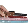 thumbnail image 4 of HAHDAXIA Rhinestones Dog Collar, Adjustable Sparkly Crystal Studded Genuine Leather Pet Dog Collar for Small and Medium Dogs (L, Yellow), 4 of 5