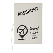 Unique Bargains 1 Pc Passport Holder Durable Airplane Location Marker Document Holder for Travel White