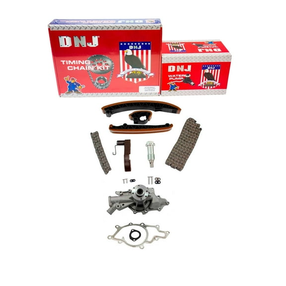 DNJ TK1172AWP Timing Chain Kit with Water Pump Fits Cars & Trucks 04-06 Dodge 2.7L L5 DOHC 20V