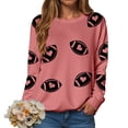 thumbnail image 6 of Godom Womens Sweatshirts Crewneck Rugby Printed Long Sleeve Tops Oversized Pullover Sweatshirt for Women, 6 of 7