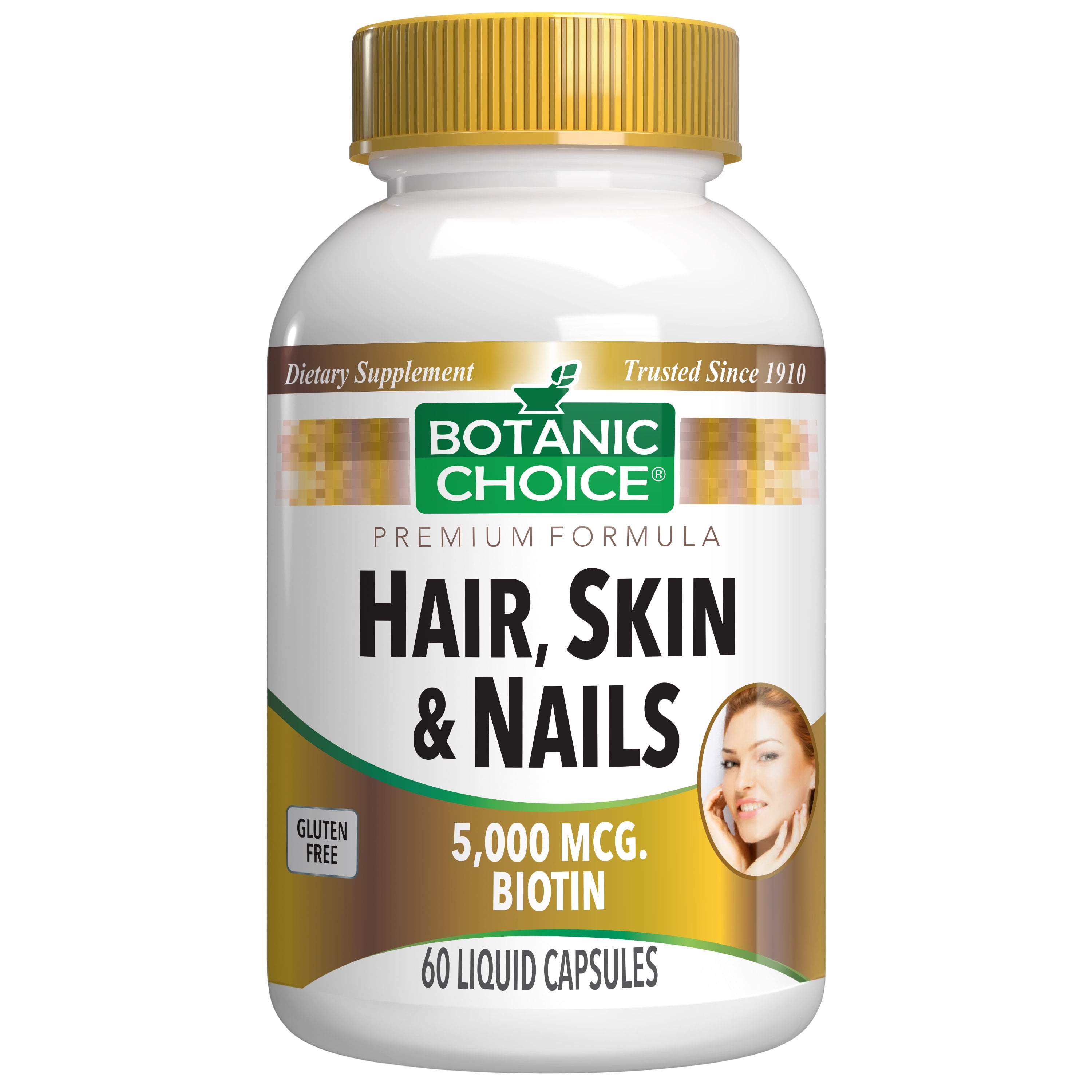 Botanic Choice Hair, Skin & Nails Formula Beauty Dietary Supplement, 60 Capsules