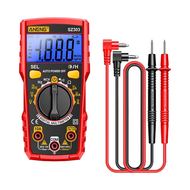 Maytalsory Multimeter Tester Portable Multi Tester for Red Vehicles Outlets pp material,ensuring longevity Household Fuses