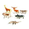 thumbnail image 3 of 8PCS Plastic Zoo Animal Figure Tiger Leopard Hippo Giraffe Kids Animal Toys Gift, 3 of 5