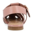 thumbnail image 4 of Journee Womens Cailinna Caged Buckle Square Toe Flats, Widths Available, 4 of 10