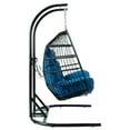 thumbnail image 6 of 2 Person Hanging Egg Swing Chair - Outdoor Patio Porch Swing - Folding Wicker Double Seat, 6 of 10