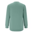 thumbnail image 3 of Green Womens Fall Tops Women's Crew Neck Solid Color Sweatshirt Tops Long Sleeves Casual Pullover Cute Lightweight Loose Tops Sweaters for Women, 3 of 5
