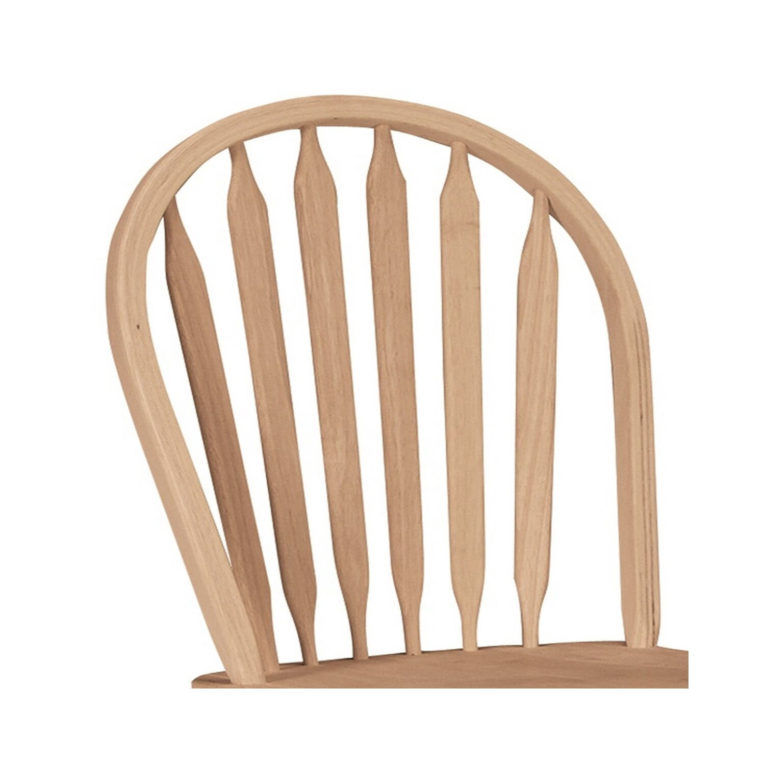 International Concepts Unfinished Solid Wood Dining Chair, Fully Assembled Hardwood Kitchen Seating