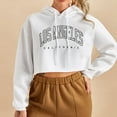 thumbnail image 2 of Vedolay Trendy Tops for Women's 2023 Sweatshirts Hoodies Crewneck Oversized Pullover Casual Comfy Fall Fashion Clothes,White S, 2 of 4