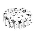 thumbnail image 2 of YFYANG 60 inch Round Table Cloth, Reusable Polyester Cartoon Star Doodle Table Cover for Indoor Outdoor Kitchen Restaurant Table Decoration Tablecloths, 2 of 8
