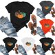 thumbnail image 1 of Fiudx Ofertas y Liquidaciones Blusa de Manga Corta con Cuello Redondo y Estampado a La Moda para Mujer, 1 of 5