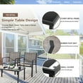 thumbnail image 2 of Walsunny 4 Pieces Outdoor Furniture Set All Weather Patio Textilene Steel Conversation Set, Patio Furniture Set Bistro Set with Loveseat ea Table for Lawn and Balcony, Brown, 2 of 9