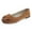 #0126-Brown, variant on Women's Bow Floral Design Slip-On Loafers, Floral Print Ballet Shoes for Women, Comfortable Round Toe Casual Work Shoes Gift